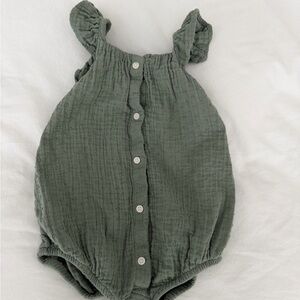H&M Olive Green Baby Romper